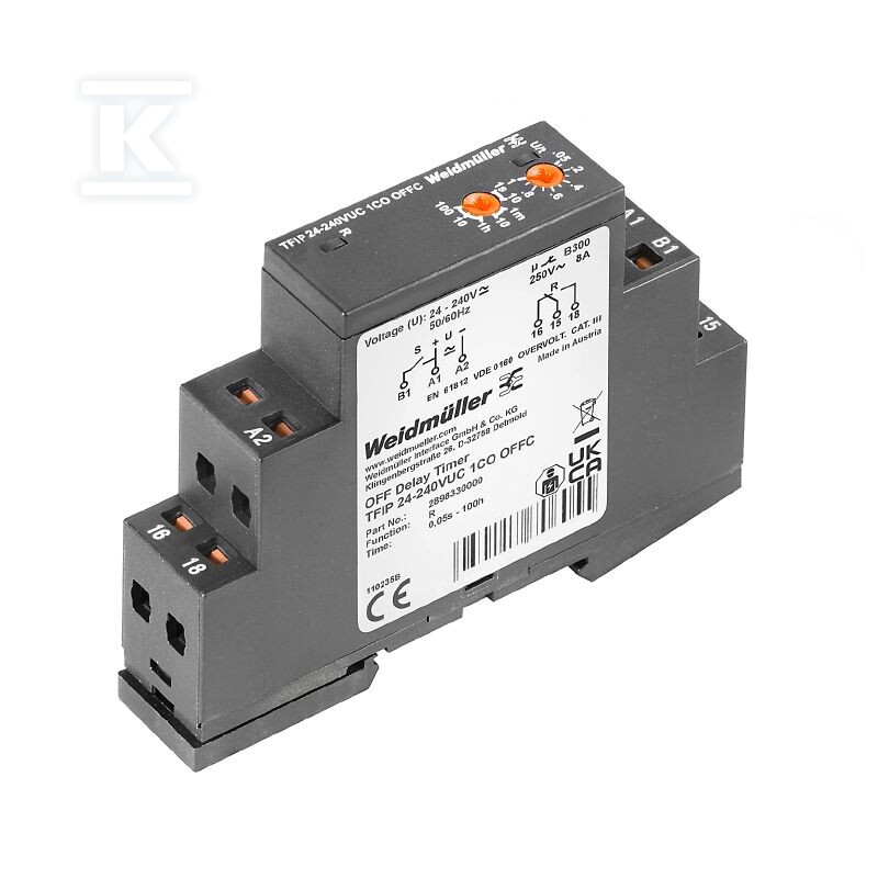 Przekaźnik czasowy, 24...240 V UC -15 % - 2898330000