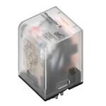 Przekaźnik przemysłowy, 220 V DC, Zielona dioda LED, 3 zestyk przełączny (AgSnO), 250 V AC, 10 A, Dostępność przycisku testowego: Nie, DRR373220L