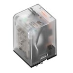 Przekaźnik przemysłowy, 12 V DC, Zielona dioda LED, 2 zestyk przełączny (AgSnO), 250 V AC, 10 A, Dostępność przycisku testowego: Nie, DRR273012L