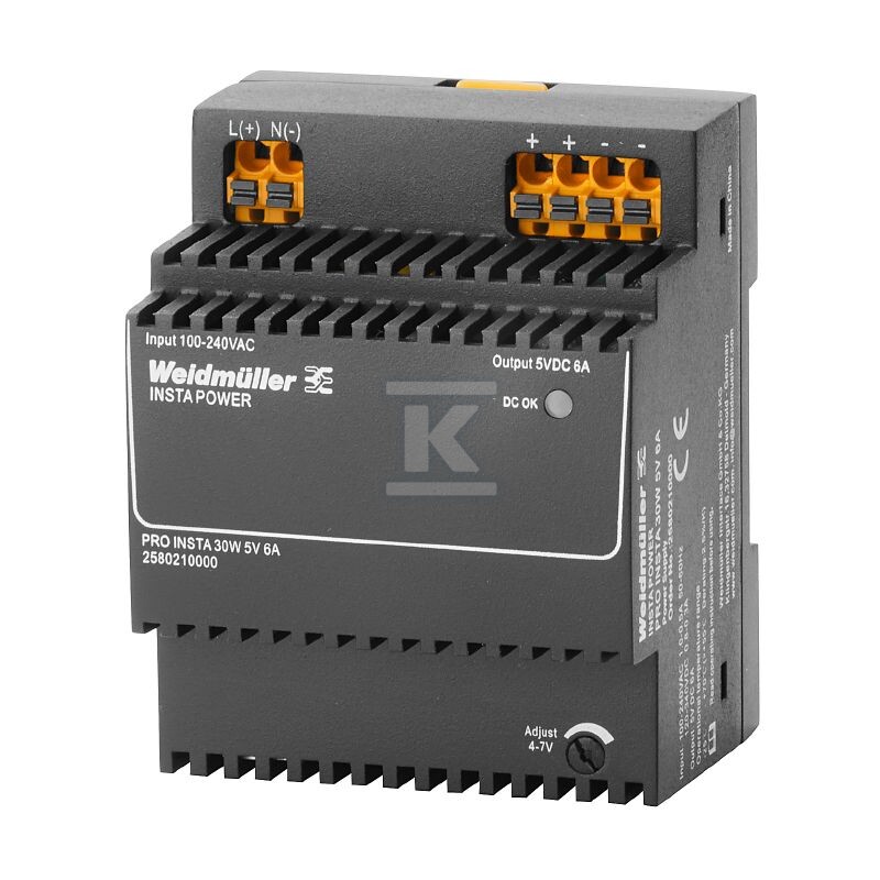 Zasilacz, 30 W, 6 A @ 55 °C, PRO INSTA - 2580210000