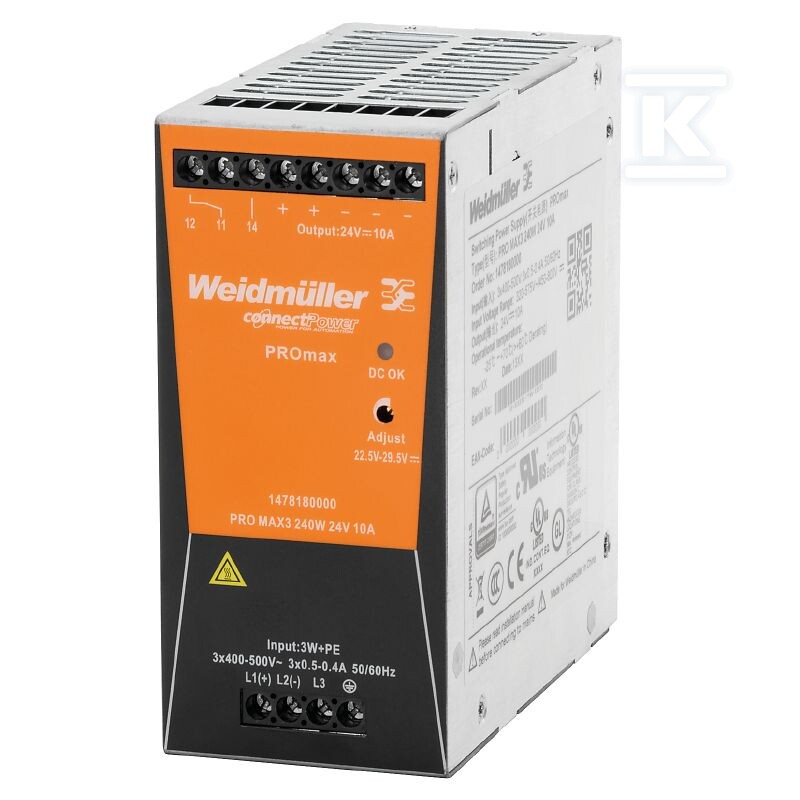 Zasilacz, 240 W, 10 A @ 60 °C, PRO MAX3 - 1478180000