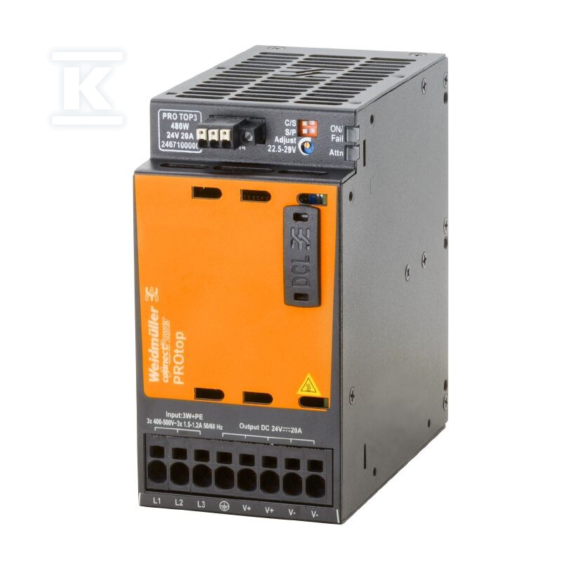 Zasilacz, 480 W, 20 A @ 60 °C, PRO TOP3 - 2467110000