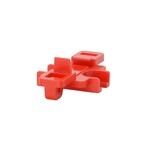 Stopa mocująca do szyny mocującej, czerwony, Aluminium, kolory mosiądzu, inne, czerwień kubańska, PA 66, M 16, Szerokość: 10 mm, CMA-CTM-7-SNAP-ON