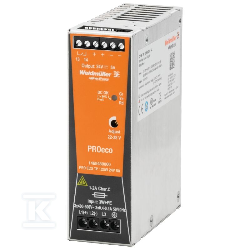 Zasilacz, 120 W, 10 A @ 55 °C, PRO ECO - 1469580000