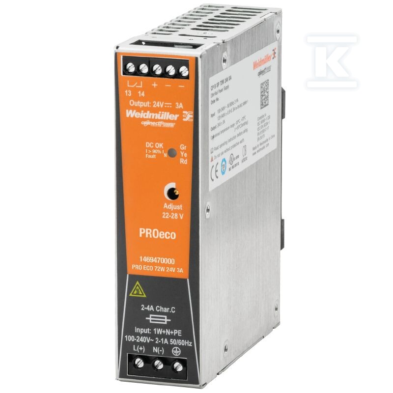 Zasilacz, 72 W, 6 A @ 55 °C, PRO ECO - 1469570000