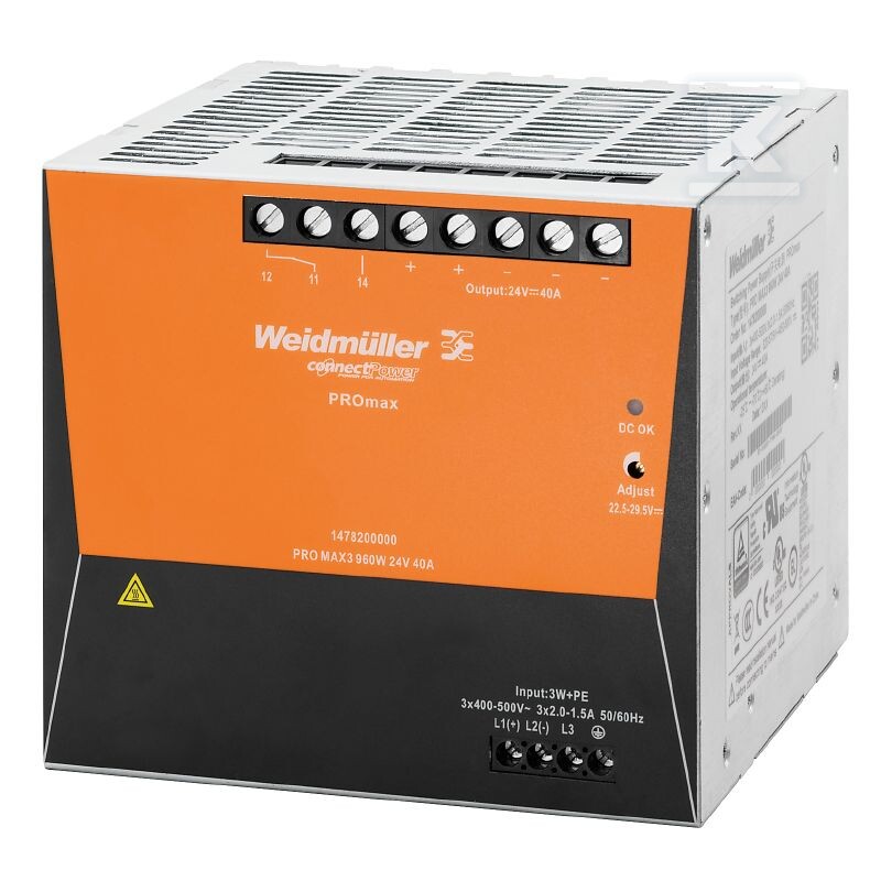 Zasilacz, 960 W, 40 A @ 40 °C, PRO MAX3 - 1478200000