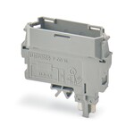 Wtyki do elementów konstrukcyjnych, do montażu dowolnych elementów o średnicy do 10 mm i stratach mocy do 1 W, napięcie znamionowe: 400 V, prąd znamionowy: 10 A, rodzaj przyłącza: Przyłącze wtykowe, głębokość: 37,5 mm, szerokość: 12,3 mm, wysokość: 41,2 mm, liczba biegunów: 1, kolor: szary, rodzaj montażu: wtykana (slot)