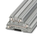 Zacisk instalacyjny wielopoziomowy, napięcie znamionowe: 400 V, prąd znamionowy: 24 A, Przyłącze śrubowe, Przekrój znamionowy: 2,5 mm2, przekrój: 0,2 mm2 - 4 mm2, Przyłącze śrubowe, Przekrój znamionowy: 1,5 mm2, przekrój: 0,2 mm2 - 4 mm2, rodzaj montażu: NS 35/7,5, NS 35/15, kolor: szary