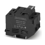 Podstawa bezpiecznika ceramiczna Class CC, śrubowa, 600 V / 30 A, 2-biegunowa, 16 mm2, zakres 1–16 mm2, NS 35/7,5 i 35/15, czarna