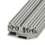 Złączka szynowa z diodą 1N5408, sprężynowa, 800 V / 1,5 A, 4 przyłącza, 1 mm2, zakres 0,08–6 mm2, NS 35/7,5 i 35/15, szara