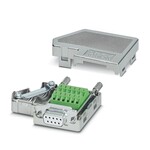 Wtyk D-SUB, 9-biegun., gniazdo, dwa doprowadzenia kabli pod kątem 35°, system magistrali: MODBUS, BODBUS-PLUS, BITBUS, ARCNET, MULT/MININET(B&R), SYSTEM 2003(B&R), P-NET, przyporządk. pinów: 1, 2, 3, 5, 6, 8. śrubowe złącza przyłącz.