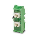 Panel krosowniczy, dwa złącza żeńskie RJ45 (połączenie 1:1), CAT5e, 10/100/1000 Mb/s, adapter na szynę DIN, IP20, połączenie ekranu z szyną DIN ustawiane zworką