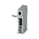 Panel krosowniczy, gniazdo RJ45 na złączki szynowe IDC, CAT5e, 10/100/1000 Mbit/s, adapter na szynę DIN, IP20, łącznik ekranu z odciążką, monitorowanie prądu ekranu, ochrona przed przepięciami