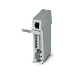 Panel krosowniczy, gniazdo RJ45 na złączki z zaciskiem śrubowym, CAT5e, 10/100/1000 Mbit/s, adapter na szynę DIN, IP20, łącznik ekranu z odciążką, monitorowanie prądu ekranu, ochrona przed przepięciami