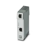 Panel krosowniczy, dwa gniazda RJ45, CAT5e, 10/100/1000 Mbit/s, adapter na szynę DIN, IP20, monitorowanie prądu ekranu, ochrona przed przepięciami