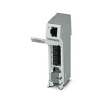 Panel krosowniczy, gniazdo RJ45 na złączki szynowe IDC, CAT6, 10/100/1000 Mbit/s, adapter na szynę DIN, IP20, łącznik ekranu z odciążką