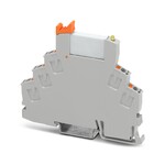 Zmontowany moduł przekaźnikowy z zaciskiem Push-in, składający się z gniazda przekaźnikowego z wyrzutnikiem i przekaźnika elektromechanicznego mocy. Wykonanie zestyku: 1 zestyk przełączny. Napięcie wejściowe: 24 V DC. Biegunowość: A1-, A2+