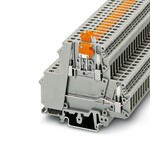 Złącze z odłącznikiem nożowym, 2-poziomowe, śrubowe, 4 mm2, 26 A, 400 V, szare