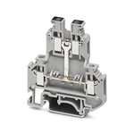 Złączka dwupoziomowa z łącznikiem potencjału, śrubowa, 4 mm2, 32 A, 500 V, szara