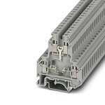 Złącze rzędowe elementów kontrolnych z diodą 1N4007, 2-poziomowe, śrubowe, 4 mm2, 0,5 A, szare