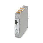 Brama sieciowa do podłączenia do 32 użytkowników systemu Interface do nadrzędnego sterownika za pomocą PROFINET. Użytkownicy systemu Interface są połączeni z bramą sieciową za pomocą łącznika T-BUS na szynę DIN. łącznik T-BUS na szynę DIN jest dołączony.