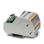 Moduł VARIOFACE, z przyłączem wciskowym i z miniaturowym gniazdem listwowym High-Density-D-SUB, do montażu na szynach nośnych NS 35, liczba biegunów: 15
