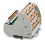 Moduł VARIOFACE, z przyłączami wciskowymi i z miniaturową listwą kołkową D-SUB, do montażu na szynach nośnych NS 35, liczba biegunów: 37