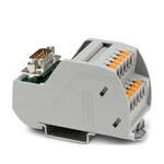 Moduł VARIOFACE, z przyłączami wciskowymi i z miniaturową listwą kołkową D-SUB, do montażu na szynach nośnych NS 35, liczba biegunów: 9