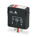 Wtyk ochrony ogranicznika typu 2, z warystorem, kontrola termiczna, optyczny wskaźnik uszkodzenia. Wersja: 750 V AC