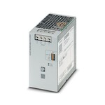 Moduł buforowy QUINT z bezobsługowym zasobnikiem energii na bazie kondensatorów do montażu na szynie DIN, wejście: 24 V DC, wyjście: 24 V DC / 40 A, w komplecie zamontowany uniwersalny adapter na szynę DIN UTA 107.