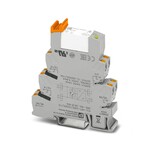 PLC-Interface, hybrydowy przekaźnik półprzewodnikowy wraz z przekaźnikiem obejściowym z przyłączami push-in, do montażu na szynie nośnej NS 35/7,5, wejście: 24 V DC, wyjście: 12–250 V DC/10 A