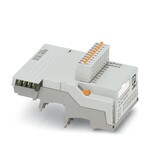 Moduł rozszerzeń PLC logic z 16 wejściami/wyjściami do podłączenia wtykowego maks. ośmiu złączek szynowych PLC-INTERFACE do rozbudowy modułu podstawowego (do modułu podstawowego można podłączyć maksymalnie dwa moduły rozszerzeń), przyłącze Push-in