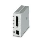 Wielokanałowy, elektroniczny wyłącznik z interfejsem IO-Link do ochrony czterech urządzeń 24 V DC na wypadek przeciążenia i zwarcia. Z elektroniczną blokadą ustawionych prądów znamionowych. Do instalacji na szynach nośnych DIN.