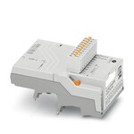 Moduł podstawowy PLC logic w wersji stand-alone , generacja 2, z 16 wejściami/wyjściami, podłączany wtykowo do ośmiu cyfrowych lub analogowych złączek szynowych PLC-INTERFACE, możliwość rozbudowy do 48 wejść/wyjść, zegar czasu rzeczywistego, gniazdo Micro USB, gniazdo na moduł pamięci i adapter Bluetooth, przyłącze Push-in