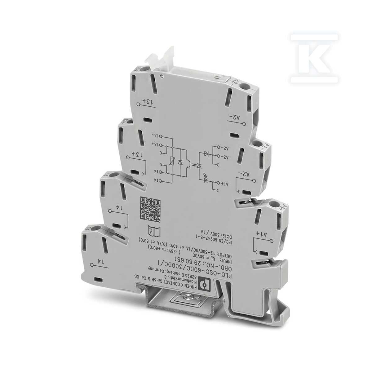 Interfejs PLC, zintegrowany przekaźnik - 2980681