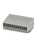 Gniazdo COMBI, Push-in, 500 V / 24 A, 12-biegunowe, 12 przyłączy, 2,5 mm2, zakres 0,14–4 mm2, 1-poziomowe, szare