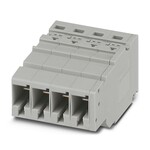 Gniazdo COMBI, Push-in, 1000 V / 41 A, 4-biegunowe, 2 przyłącza, 6 mm2, zakres 0,5–10 mm2, 1-poziomowe, szare