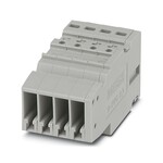 Gniazdo COMBI, Push-in, 500 V / 24 A, 4-biegunowe, 4 przyłącza, 2,5 mm2, zakres 0,14–4 mm2, 1-poziomowe, szare