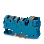 Zbiorcze złącze potencjałów Push-in, 10 mm2 / 4 mm2, 57 A, 1000 V, szyna NS 35/7,5, niebieskie
