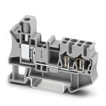 Zbiorcze złącze potencjałów, śrubowe/sprężynowe, 10 mm2 / 2,5 mm2, 55 A, 800 V, szyna NS 35, szare