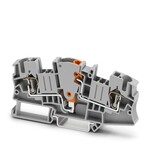 Złącze rozłączalne do przekładników, sprężynowe, 2-przyłączowe, 6 mm2, 30 A, 500 V, szyna NS 35, szare