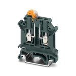 Złączka szynowa z odłącznikiem nożowym, śrubowa, obsługa wkrętakiem, 500 V / 16 A, 4 mm2, zakres 0,5–6 mm2, NS 35/7,5 i 35/15 i NS 32, ciemnoszara