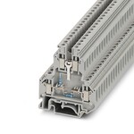 Złączka szynowa, zaciski śrubowe, 4 mm2, zakres 0,2–4 mm2, 1- i 2-poziomowa, NS 35/7,5 i 35/15 i NS 32, szara