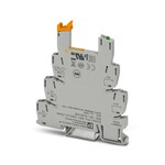 Złączka gniazdowa PLC 6,2 mm do ochrony przed prądami lub napięciami zakłócającymi po stronie sterowania z połączeniem śrubowym, bez przekaźników elektromechanicznych lub półprzewodnikowych, do montażu na szynie nośnej NS 35/7,5, ze zwiększonym poborem prądu wejściowego, 1 zestyk przełączny, napięcie wejściowe 24 V DC