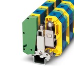Złącze instalacyjne PE/N, śrubowe (imbus), 95 mm2, 232 A, 1000 V, szyna NS 35, zielono-żółte