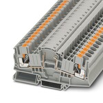 Złączka szynowa, zaciski Push-in, 500 V / 30 A, 6 mm2, zakres 0,5–10 mm2, 1-poziomowa, szara, do samodzielnego montażu