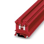 Złączka przelotowa śrubowa, 4 mm2, 32 A, 800 V, szyna NS 35, czerwona