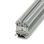 Złączka przelotowa śrubowa, 4 mm2, 32 A, 800 V, szyna NS 35, szara