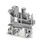 Złączka przelotowa śrubowo-wtykowa, 1-poziomowa, 2-przyłączowa, 2,5 mm2, 12 A, 250 V, szyna NS 35, szara