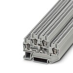 Złączka szynowa z diodą, sprężynowa, 1300 V / 0,5 A, 2,5 mm2, zakres 0,08–4 mm2, 1- i 2-poziomowa, NS 35/7,5 i 35/15, szara